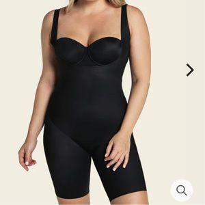 Leonisa Women’s undetectable Step In Mid Thigh Body Shaper Black Sz XL NWOT